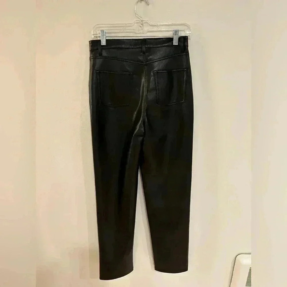 ARITZIA WILFRED VEGAN LEATHER STRAIGHT CROPPED HIGHRISE MELINA PANTS SZ 6 - Picture 8 of 12